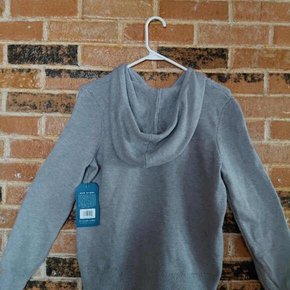 NWT Life is Good Gray Hooded Gingerbread Man Sweater - Picture 3 of 5